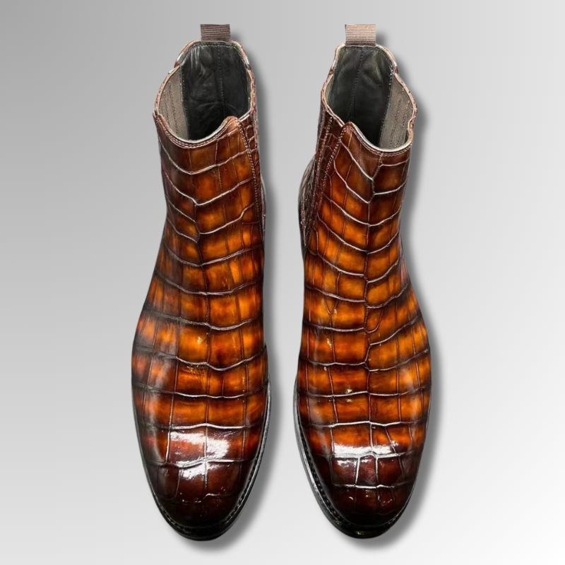 Cognac Crocodile Chelsea-alt3