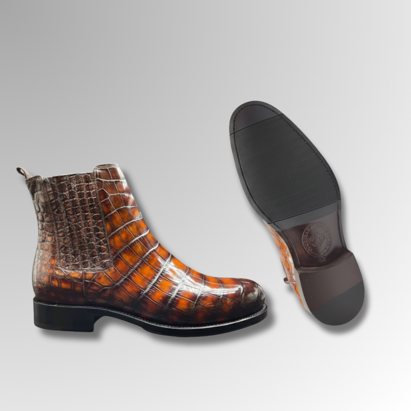 Cognac Crocodile Chelsea-alt7