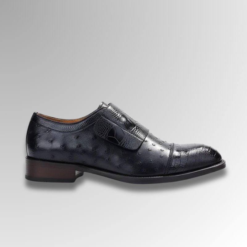 Ostrich Leather Velcro Shoes-alt7
