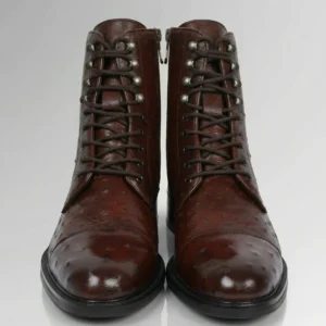 Handcrafted ostrich leather boots