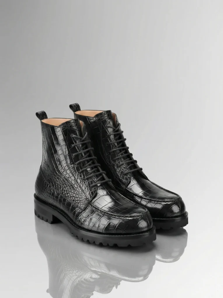 Combat Alligator Boots