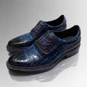 Crocodile Midnight Velcro Loafers