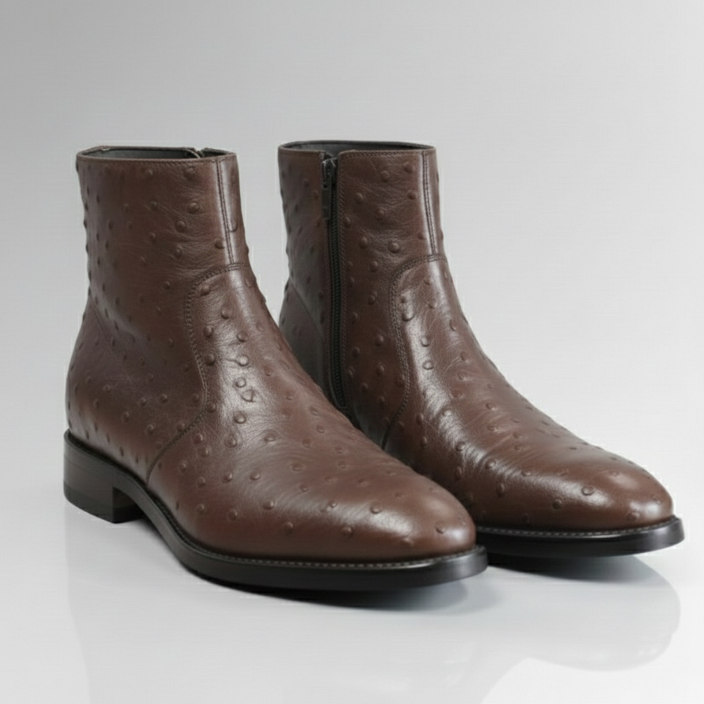 Ostrich Zip Boots-alt6