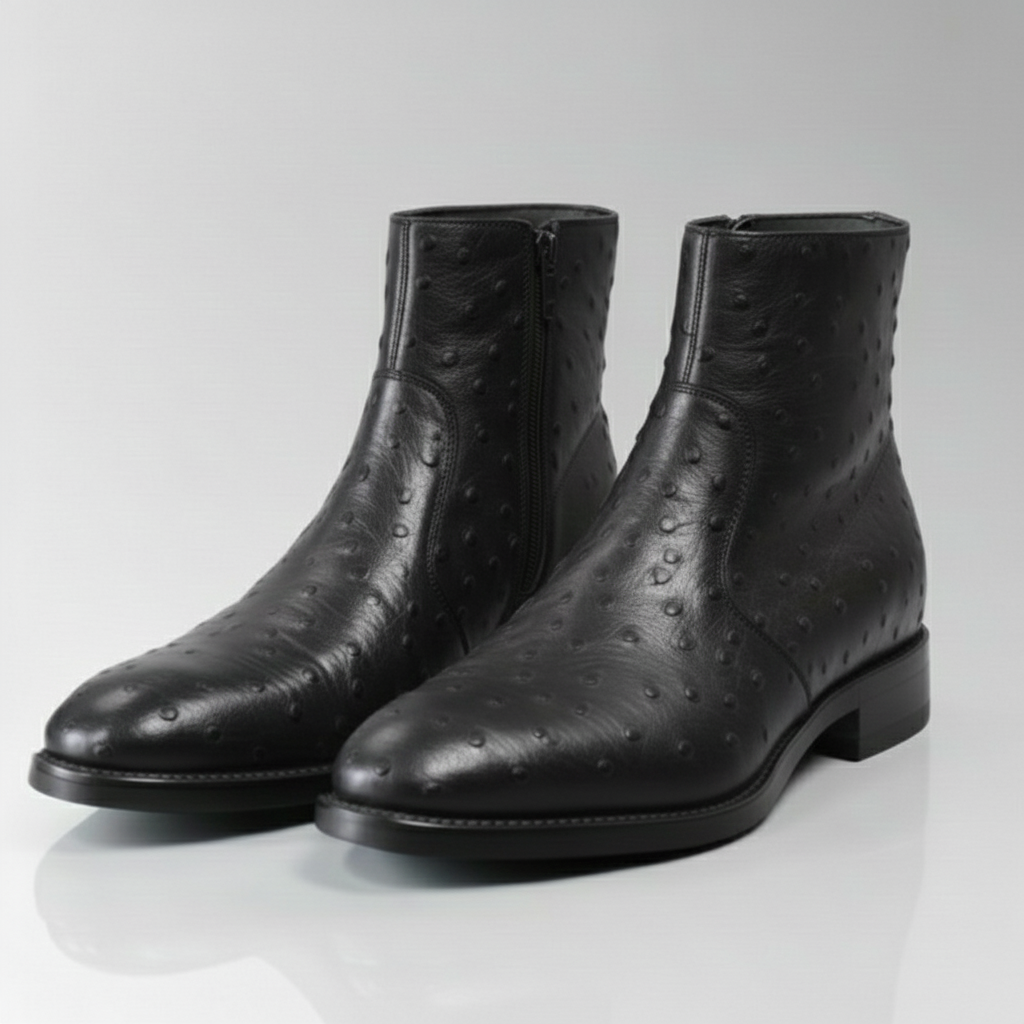 Ostrich Zip Boots
