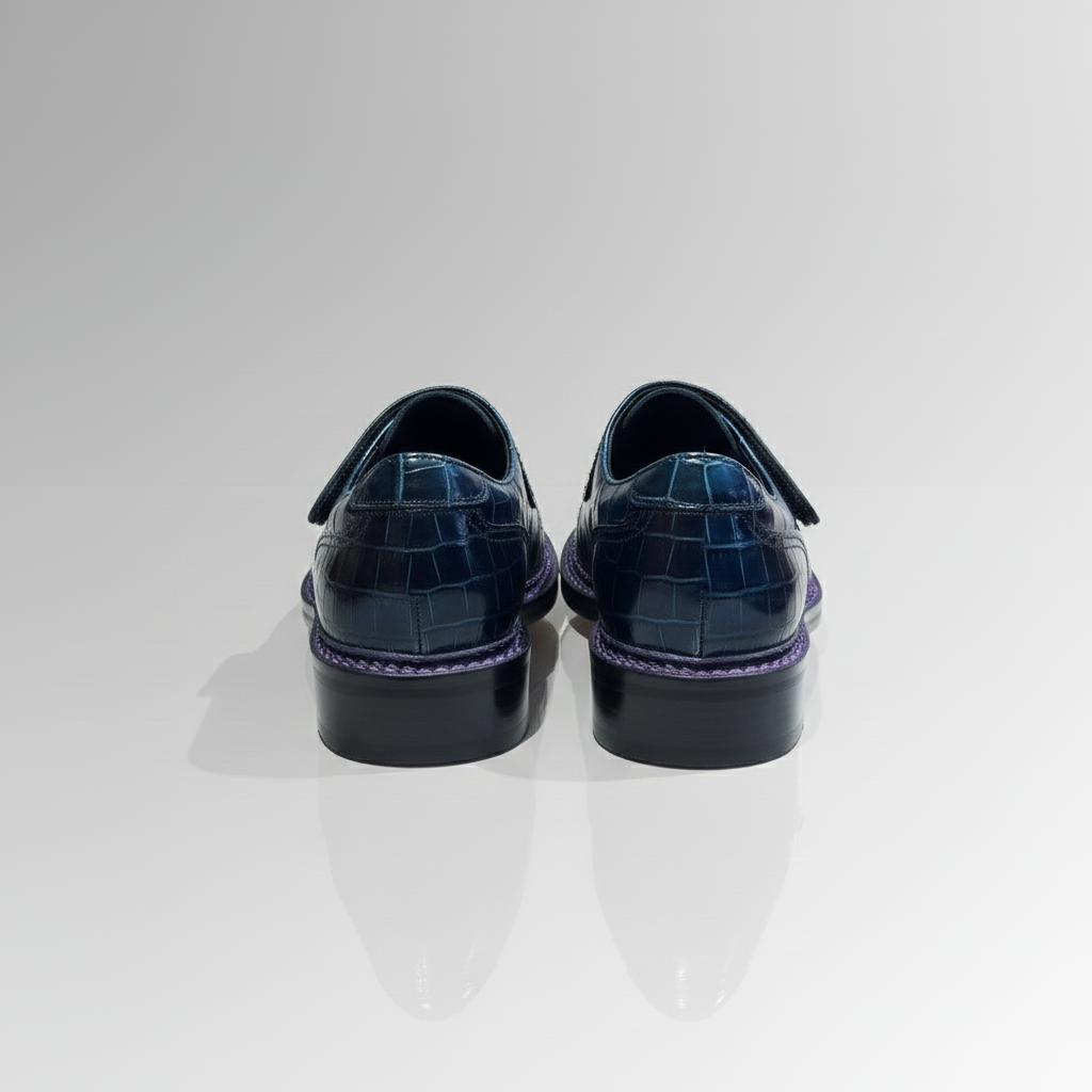 Crocodile Midnight Velcro Loafers-alt4