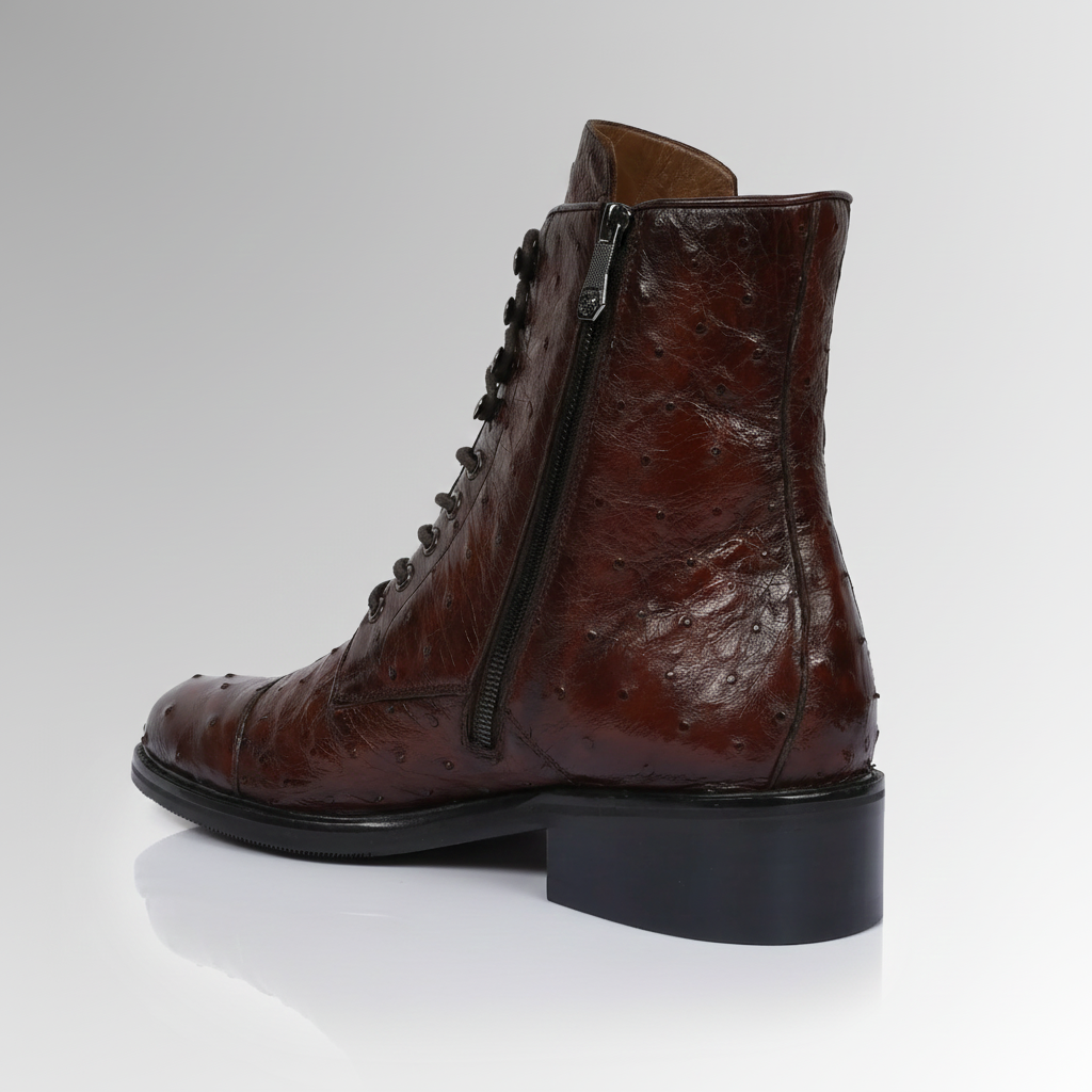 Handcrafted ostrich leather boots-alt7