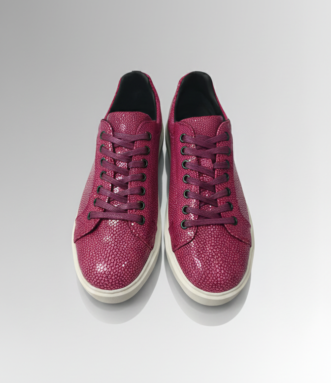 Stingray Leather Low-Top Sneakers-alt5
