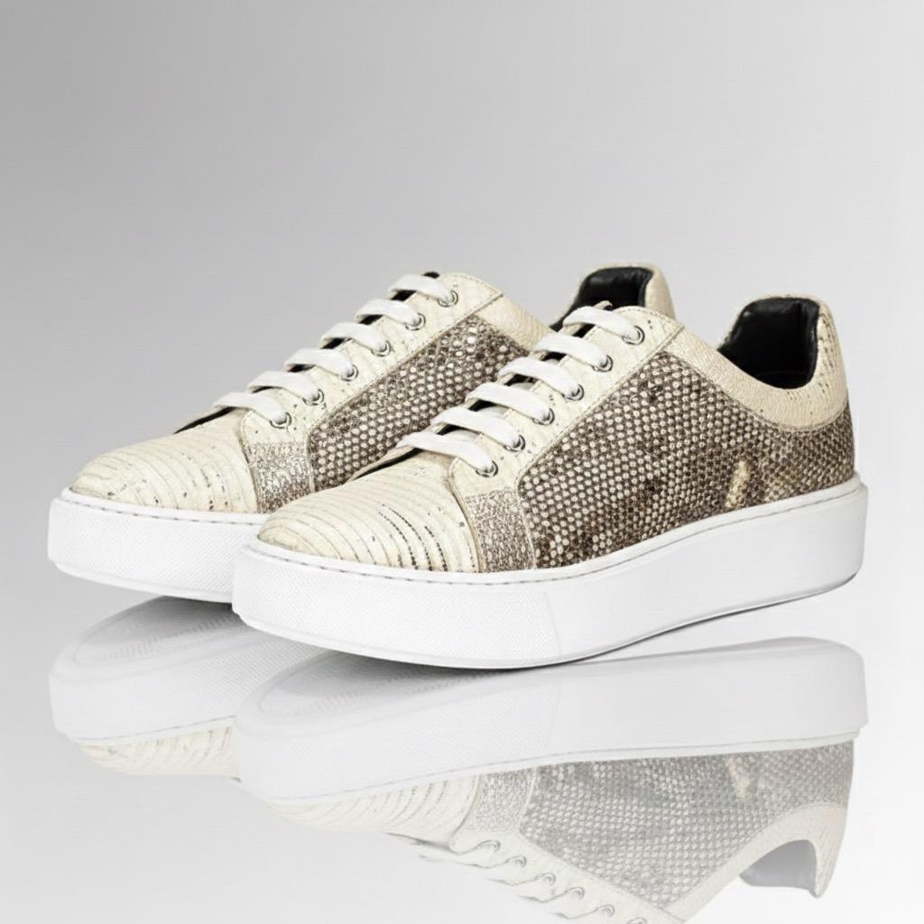 Lizard Leather Sneakers