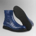 Crocodile Sapphire Zip Boots-alt4