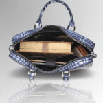 Crocodile Arctic Blue Briefcase-alt5