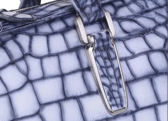Crocodile Arctic Blue Briefcase-alt6