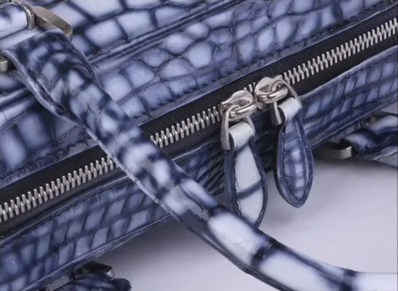 Crocodile Arctic Blue Briefcase-alt7