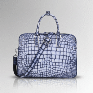 Crocodile Arctic Blue Briefcase