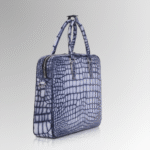 Crocodile Arctic Blue Briefcase-alt3