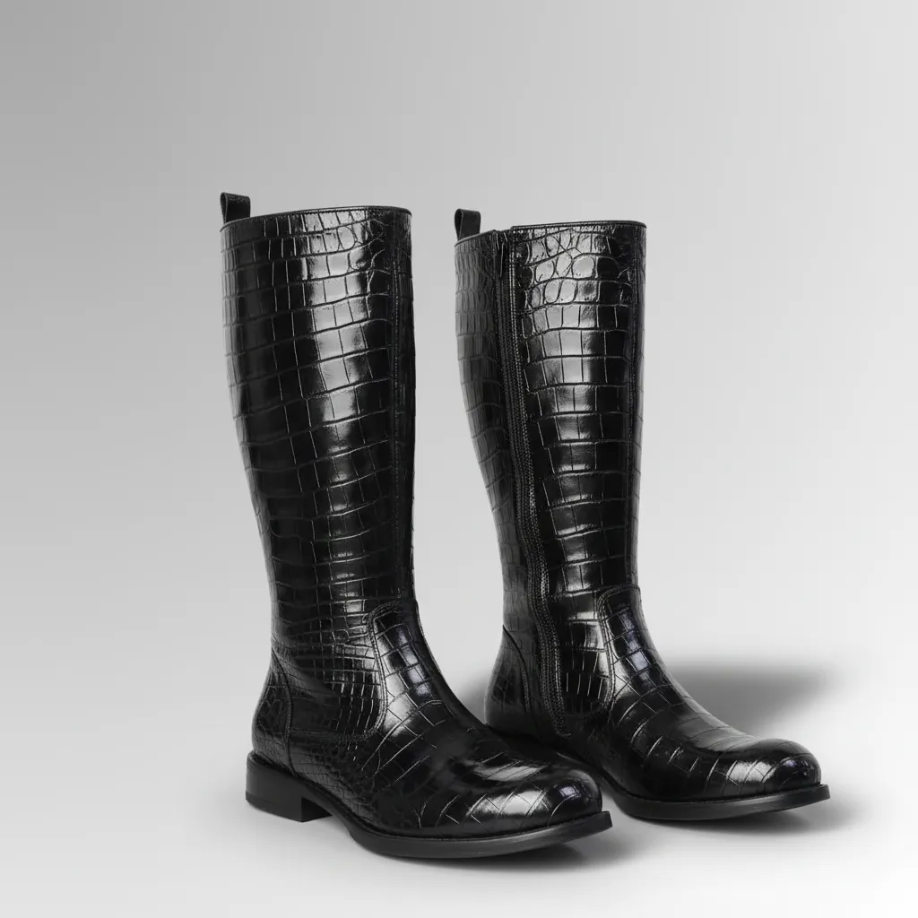 Alligator High Boots