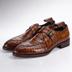 Alligator Monk-Strap Shoes