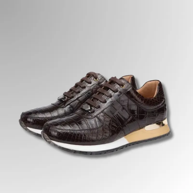 Crocodile Belly Skin Sneakers