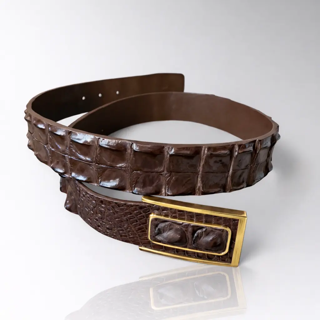 Crocodile Hornback Skin belt