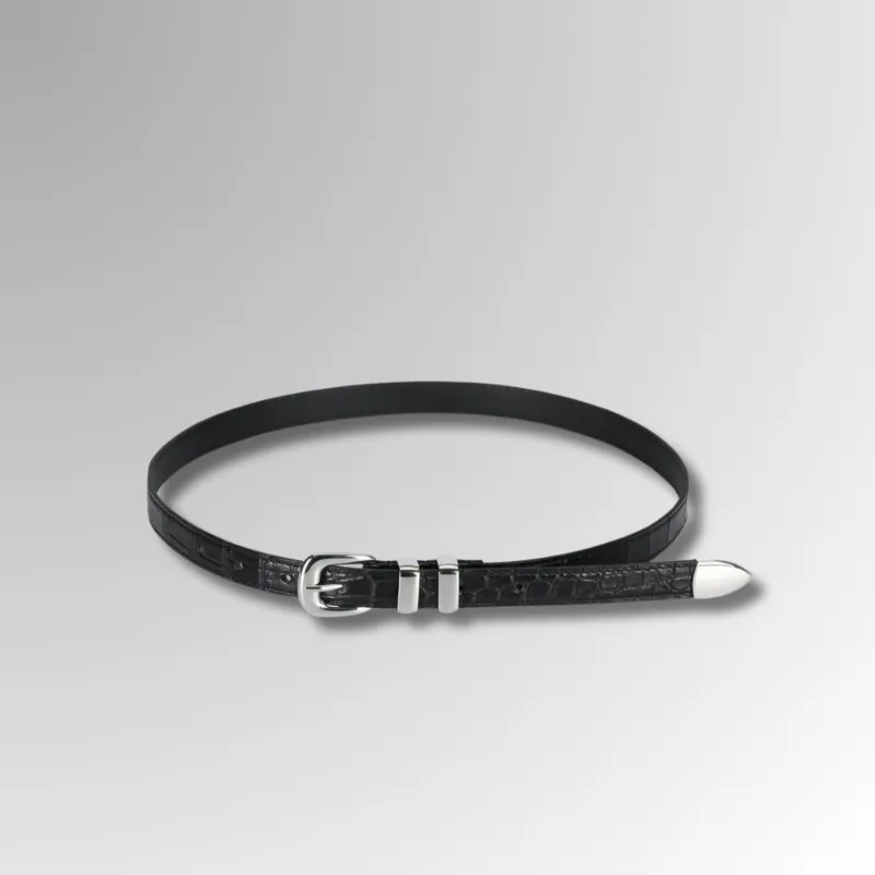 Crocodile Leather Belt For Women