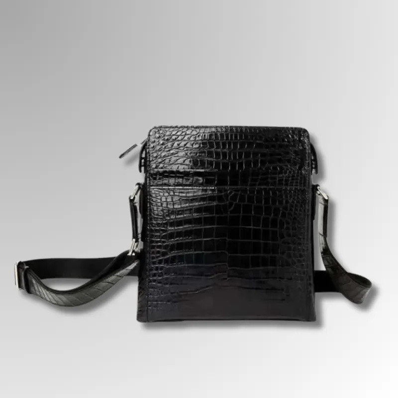 Crocodile Leather Crossbody Bag