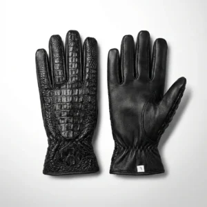 Crocodile Leather Gloves