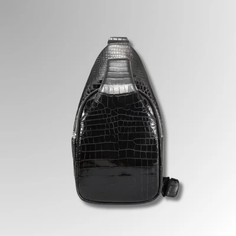 Crocodile Leather Sling Bag
