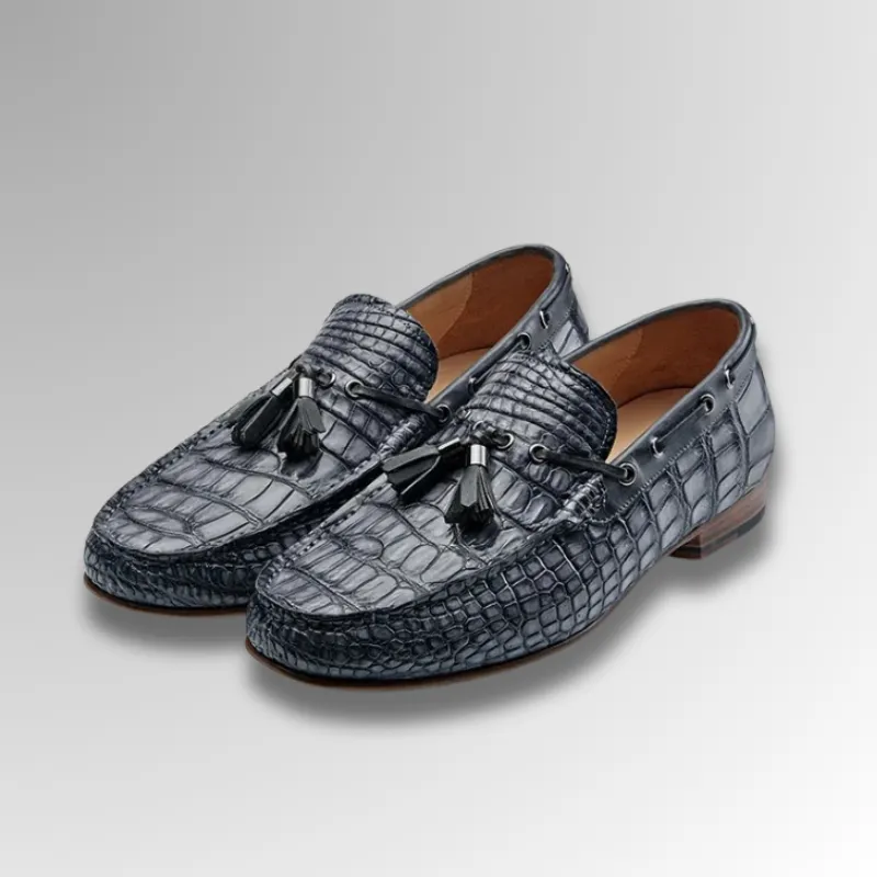 Crocodile Moccasins with Tassels