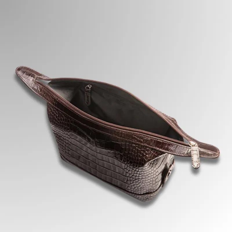 Crocodile Skin Toiletry Bag