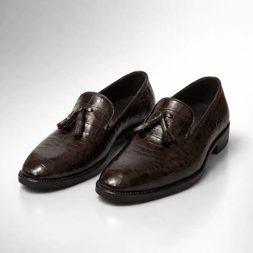 Crocodile Tassel Loafers