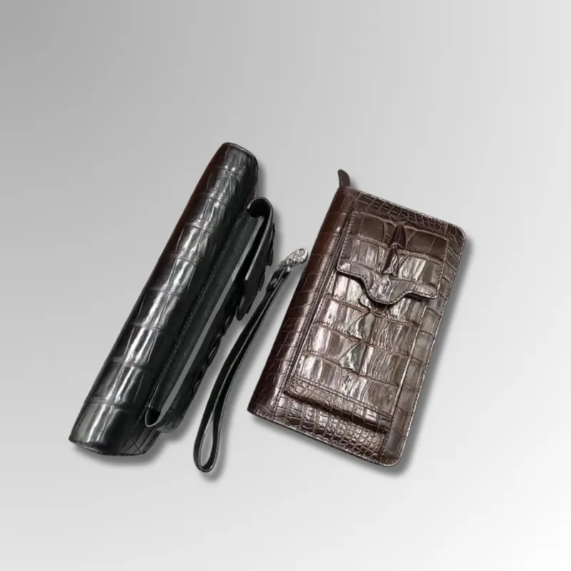 Genuine Crocodile Leather Clutch Wallet