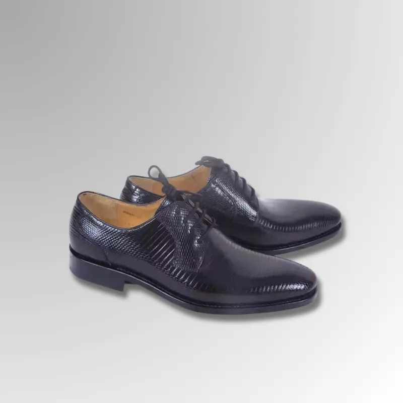Lizard Leather Lace-up Shoes