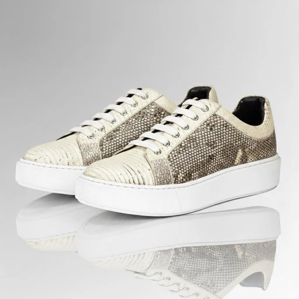 Lizard Leather Sneakers