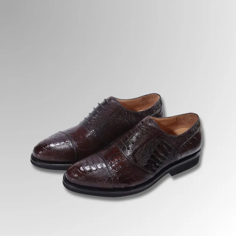 Ostrich Classic Lace-Up Dress Shoes