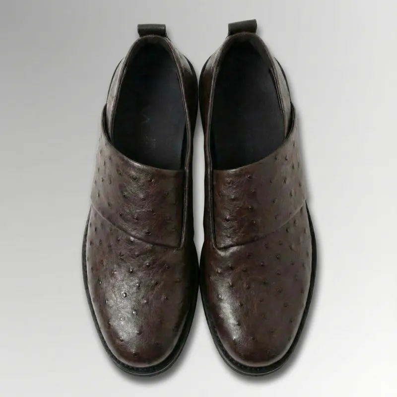 Ostrich Elastic Slip-Ons