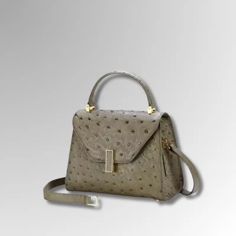 Ostrich Skin Bucket Bag