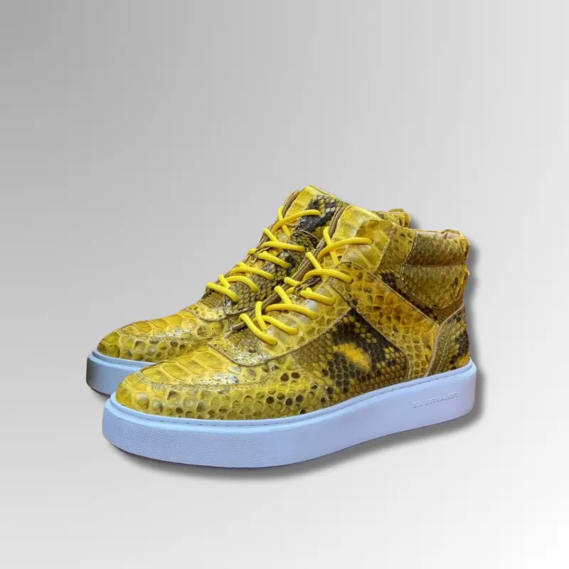 Python Skin High-top Board Sneakers