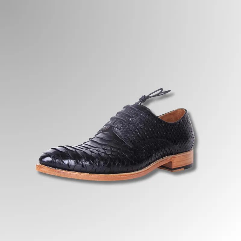 Python Skin Lace-up Shoes