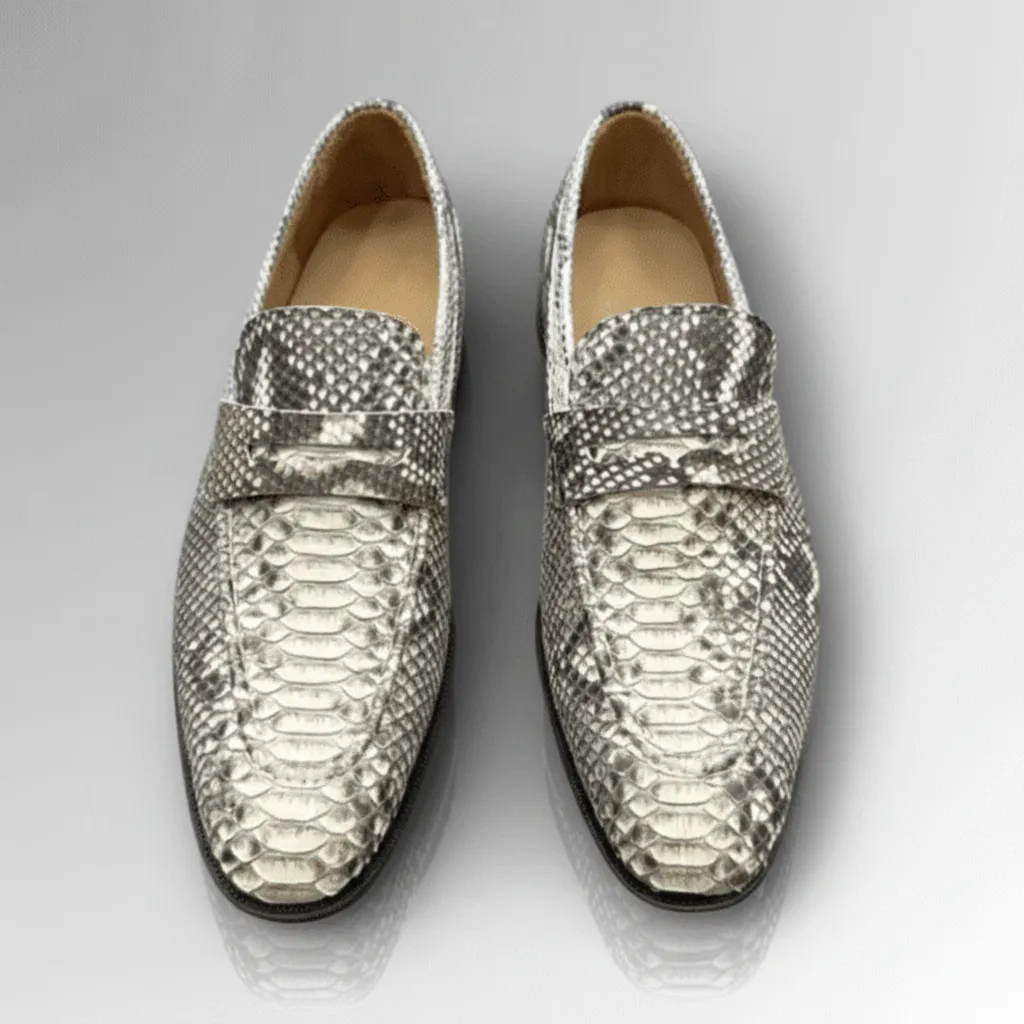 Python Snake Skin Penny Loafers