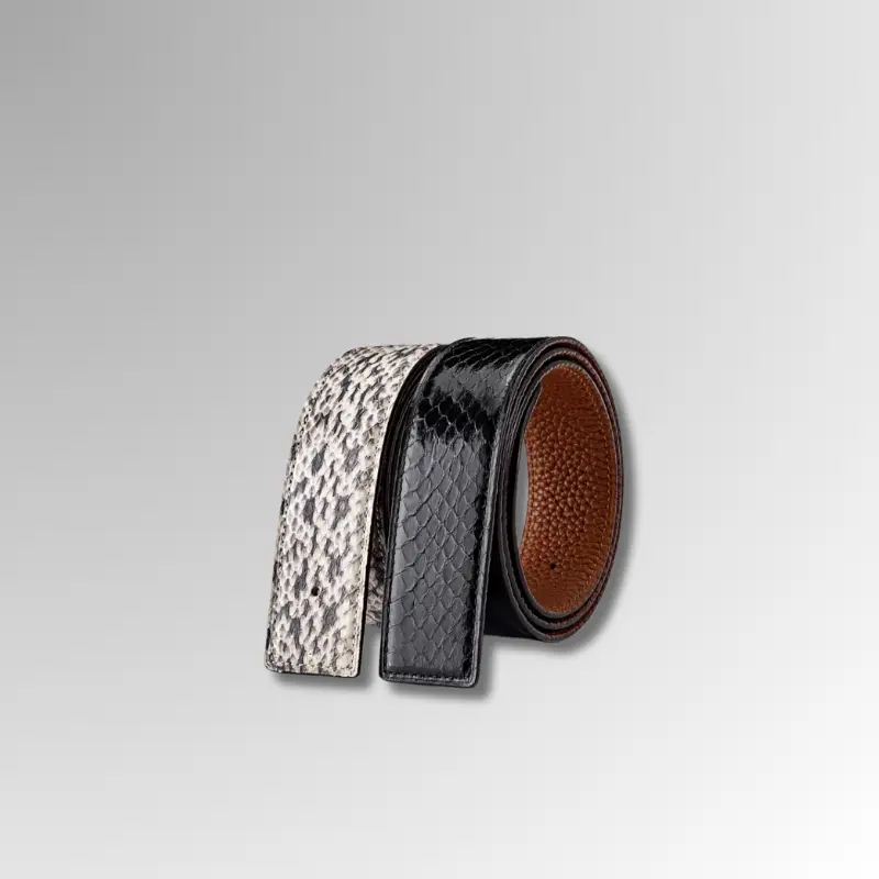 Python Skin Belt Without Buckle