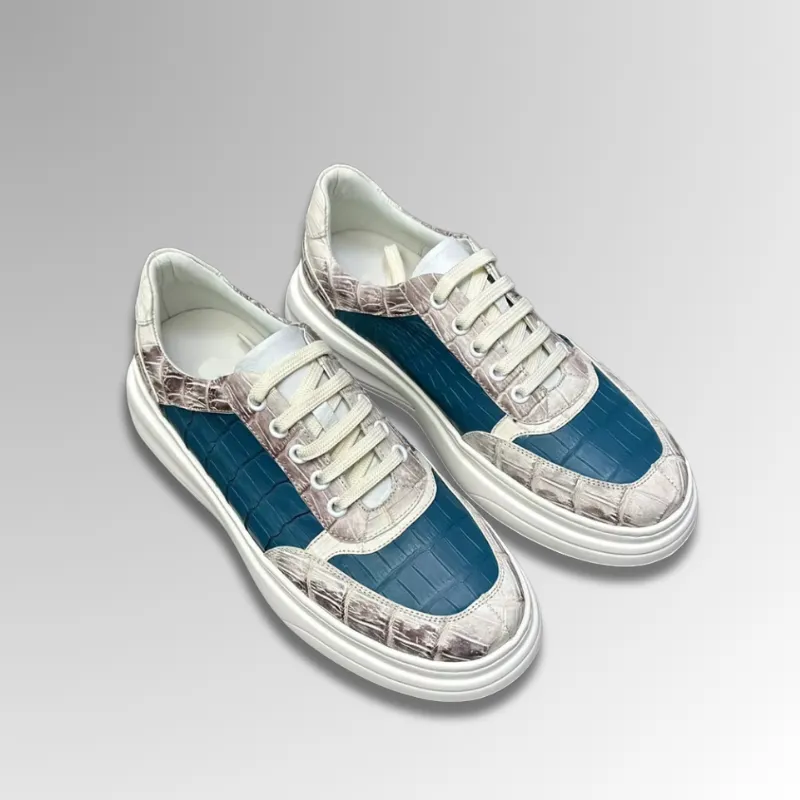 Vintage Crocodile Skin Sneakers