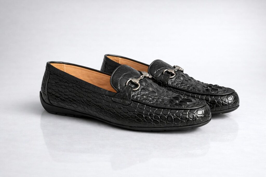 Crocodile Skull Loafers