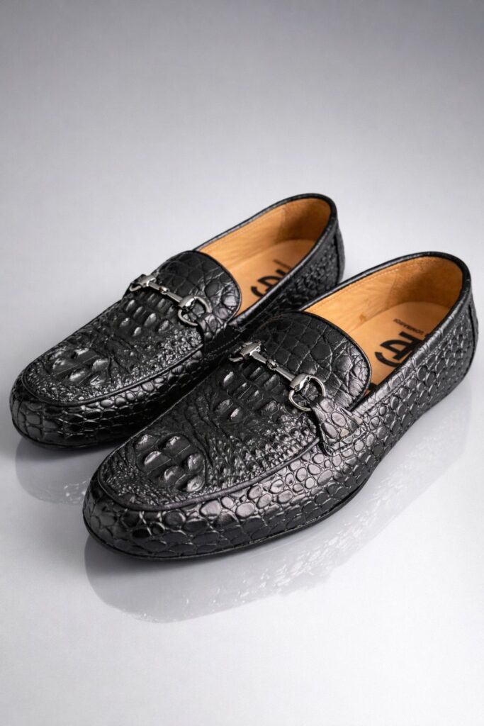 Crocodile Skull Loafers