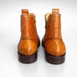Ostrich Skin Ankle Boots