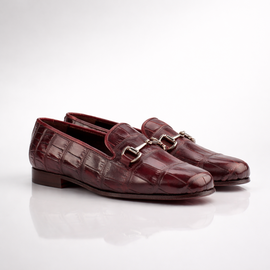 Alligator Leather Horsebit Loafers Men’s Handcrafted Italy