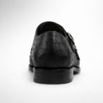ostrich leather double monk