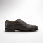 ostrich leather double monk
