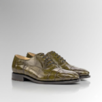 Verdant Green Alligator Oxford