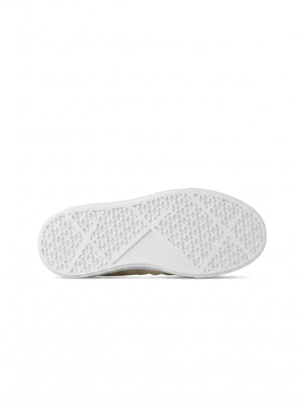 Beige Borghini Crocodile Sneakers, sole