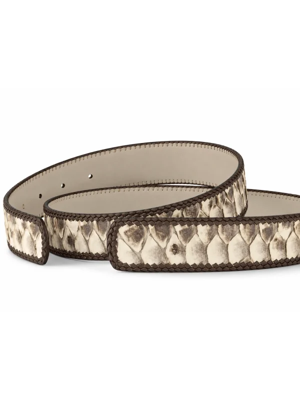 Beige Valentino Python Belt, draped