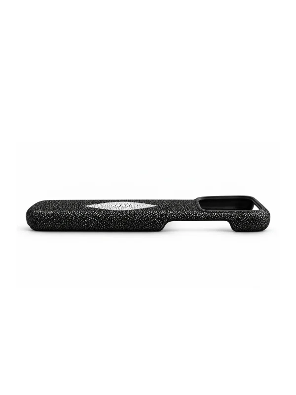 Black Aristano Stingray Phone Case, top view